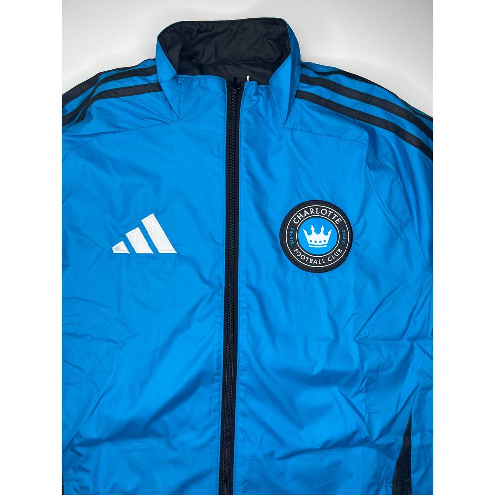 Adidas Charlotte FC Jacket Reversible Anthem Full Zip MLS Blue Size Small Men's - Picture 3 of 11